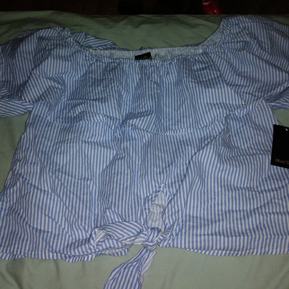 World together womens blouse sz L